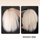 Bleach Blonde Straight Hair Bun Extension