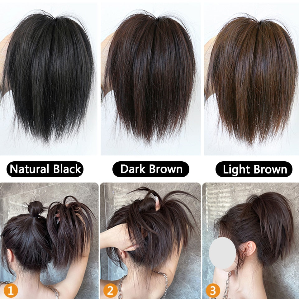 Collection of Straight Hair Bun Extension