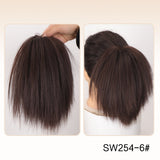 Brown Straight Hair Bun Extension