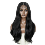 Black Straight Lace Wig With Baby Hair Synthetic Lace Front Wigs
