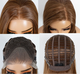 Straight Layered 13X3 Free Part Bob Synthetic Lace Wigs