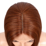 Orange Straight Middle Part Lace Short Bob  Synthetic Wigs