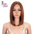 Straight Short Bob Synthetic Middle Part Lace Wigs Sassy Chick Logo