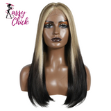 Straight Synthetic Wig  22" Brown Sassy Chick Logo