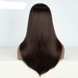 Straight Synthetic Wig  22" Brown back