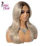 Straight With Bangs 20 Inch Synthetic Lace Front Wigs Sassy Chick Logo