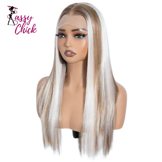 Streaks Straight 13X6 Synthetic Lace Front Wig Sassy Chick Logo