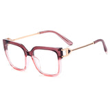 Pink Stripe Mirror Colorful Oversized Anti Blue Glasses