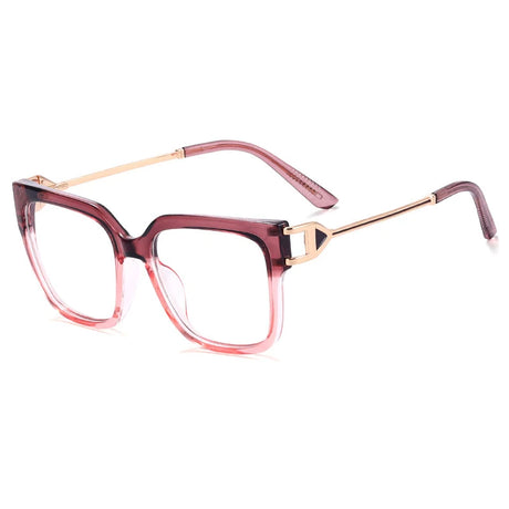 Pink Stripe Mirror Colorful Oversized Anti Blue Glasses