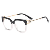Black Stripe Mirror Colorful Oversized Anti Blue Glasses