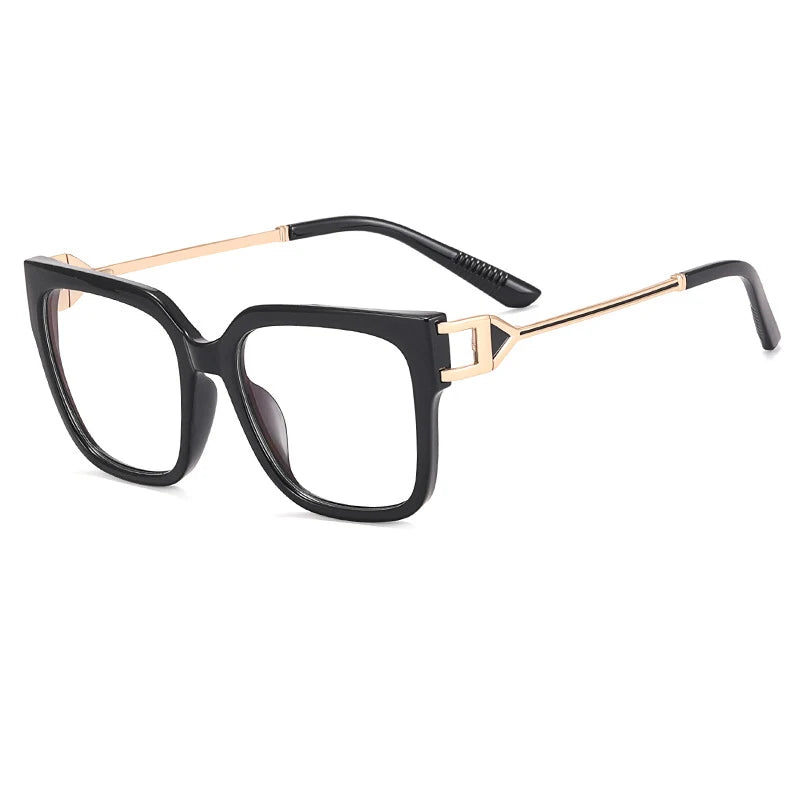 Stripe Mirror Colorful Oversized Anti Blue Glasses