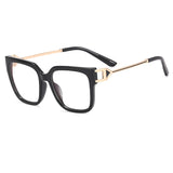 Stripe Mirror Colorful Oversized Anti Blue Glasses