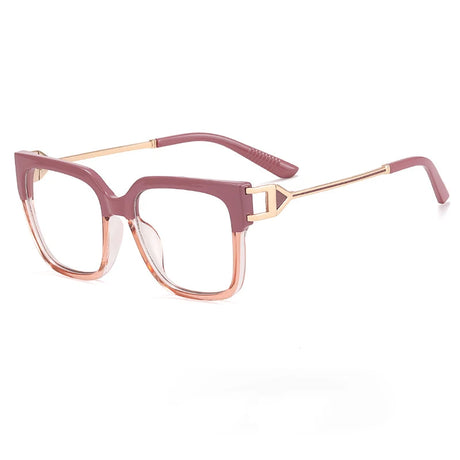 Pink Stripe Mirror Colorful Oversized Anti Blue Glasses