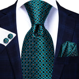 geometric green necktie 