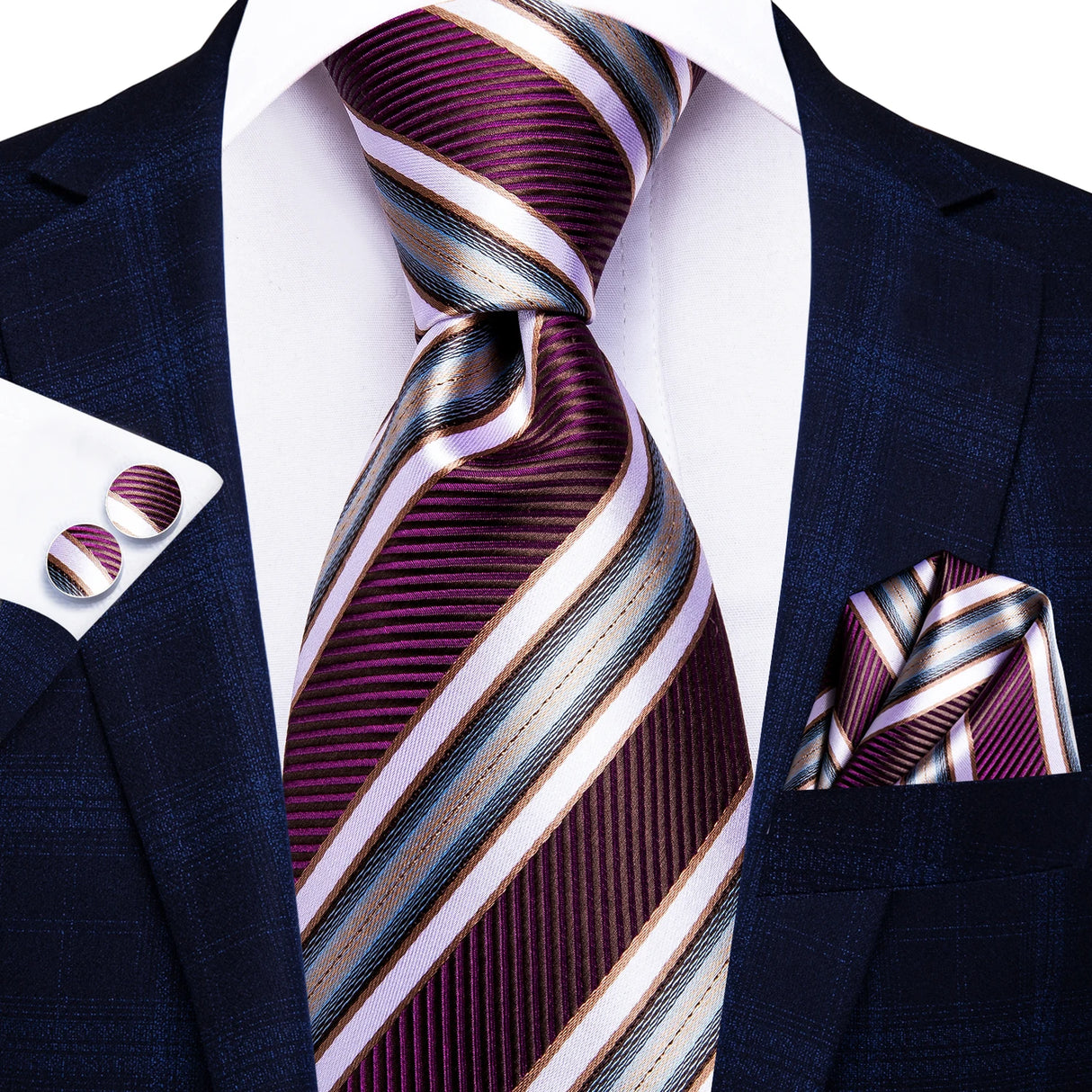 white red necktie