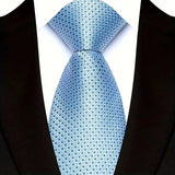 Stripes Floral Classic Green Blue Plaid Jacquard Woven Necktie