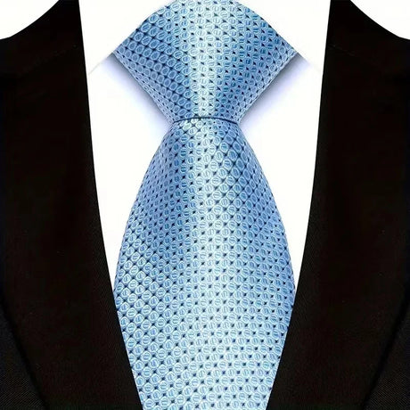 Stripes Floral Classic Green Blue Plaid Jacquard Woven Necktie