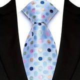 Stripes Floral Classic Green Blue Plaid Jacquard Woven Necktie