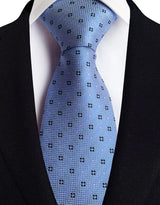 Stripes Floral Classic Green Blue Plaid Jacquard Woven Necktie
