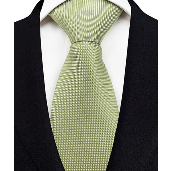 Stripes Floral Classic Green Blue Plaid Jacquard Woven Necktie