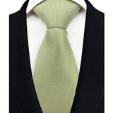 Stripes Floral Classic Green Blue Plaid Jacquard Woven Necktie