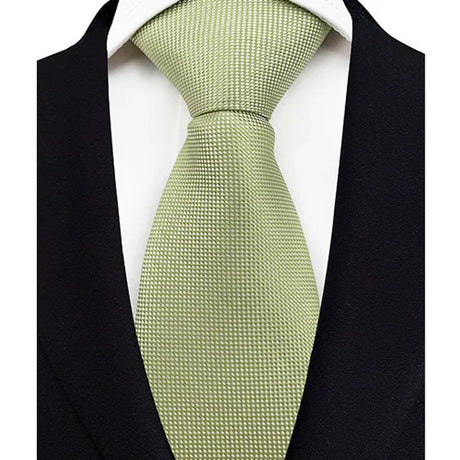 Stripes Floral Classic Green Blue Plaid Jacquard Woven Necktie