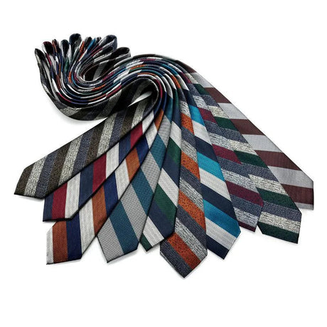 Collection of Stripes Jacquard Woven 8CM Necktie