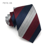 Blue Gray Stripes Jacquard Woven 8CM Necktie
