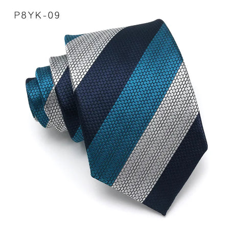 Blue Stripes Jacquard Woven 8CM Necktie