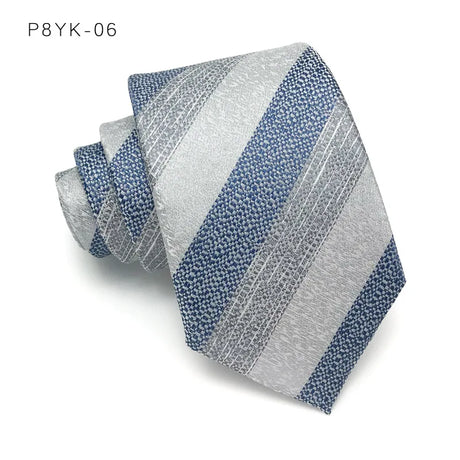 Gray Stripes Jacquard Woven 8CM Necktie