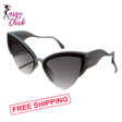 Stylish Butterfly Shaped Cat Eye Sunglasses Sassy Chick Logo