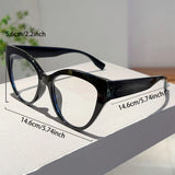 Size of Stylish Cat Eye on-prescription Eyeglasses