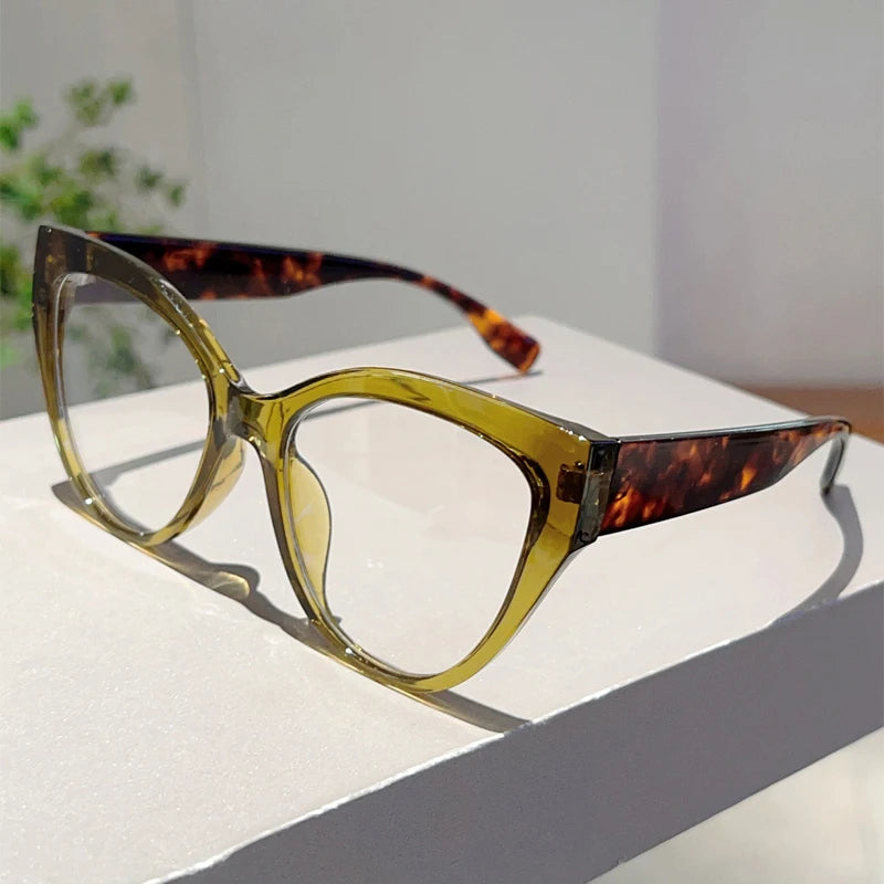 Leopard Stylish Cat Eye on-prescription Eyeglasses