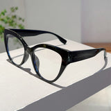 Black Stylish Cat Eye on-prescription Eyeglasses