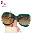 Stylish Chic Square Gradient Lens Eyewear Sassy Chick Logo
