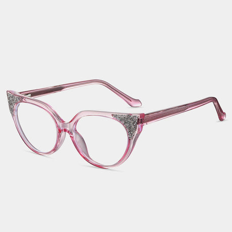 transparent pink lens reading glasses 