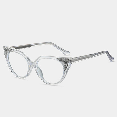 transparent whit lens reading glasses 