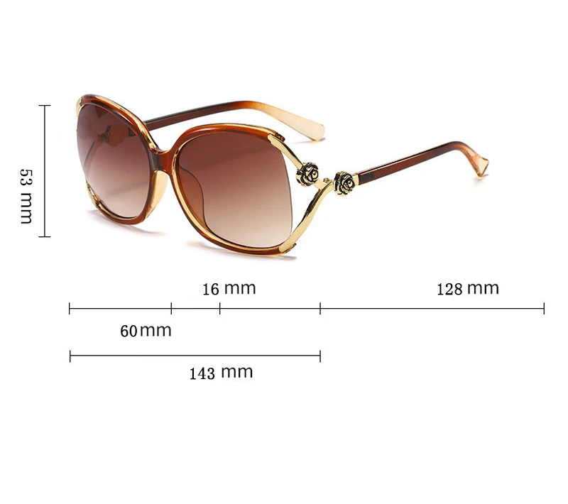 Size of Stylish Flower Chain Design Sunglasses