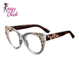 Stylish Flower Design HD Lens Hyperopia Eyeglasses Sassy Chick Logo