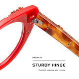 Details of Stylish Flower Design HD Lens Hyperopia Eyeglasses