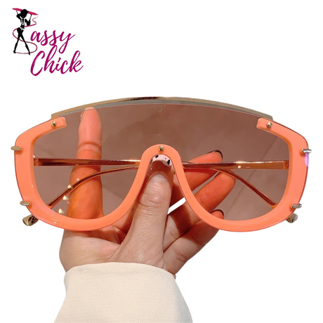 Stylish Gradient Outdoor Sunglasses Sassy Chick Logo