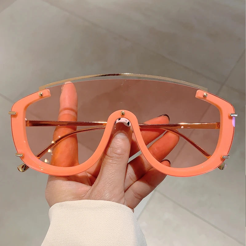 Orange Stylish Gradient Outdoor Sunglasses