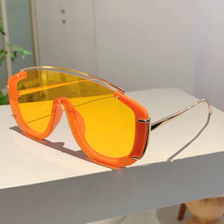 Orange Stylish Gradient Outdoor Sunglasses