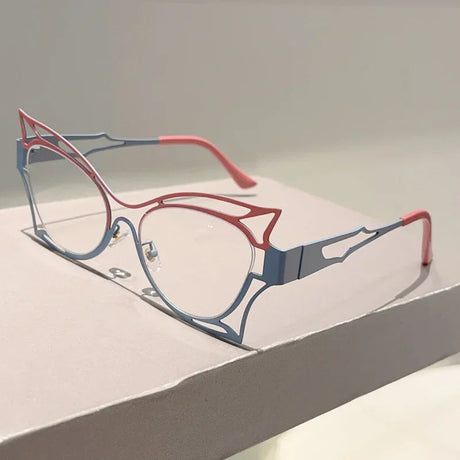 grey pink color rim glasses