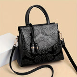 Black Stylish Multi-layer Shoulder Bag