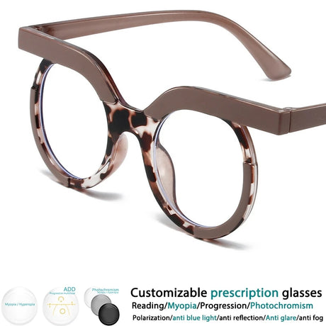 Beige frame reading glasses 