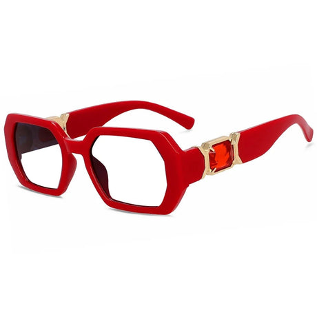 Stylish Square Anti-Reflective Eyewear red