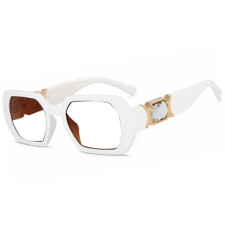 Stylish Square Anti-Reflective Eyewear white