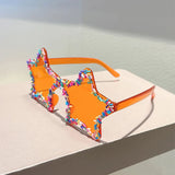 Orange Stylish Star Shaped Beach Sunglasses