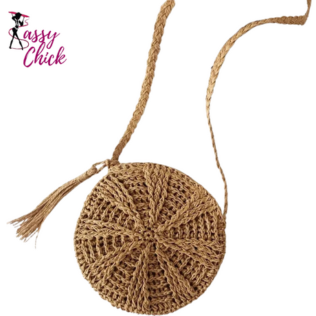Summer Rattan Handmade Bag Sassy Chick Logo